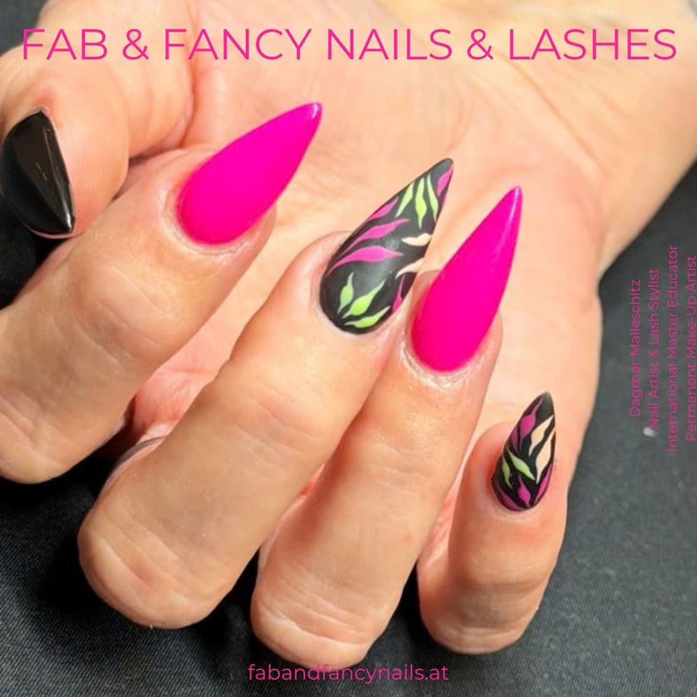 Pink meets black